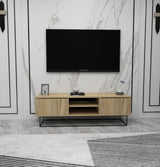 Comodă TV Escape 140, Felt - Negru, 140x40x50 cm