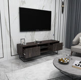 Comodă TV Escape 140 - Rebab, Maro închis - Negru, 140x40x50 cm
