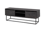 Comodă TV Escape 140 - Rebab, Maro închis - Negru, 140x40x50 cm