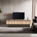 Comodă TV Kordon 180, Felt - Negru, 180x40x50 cm