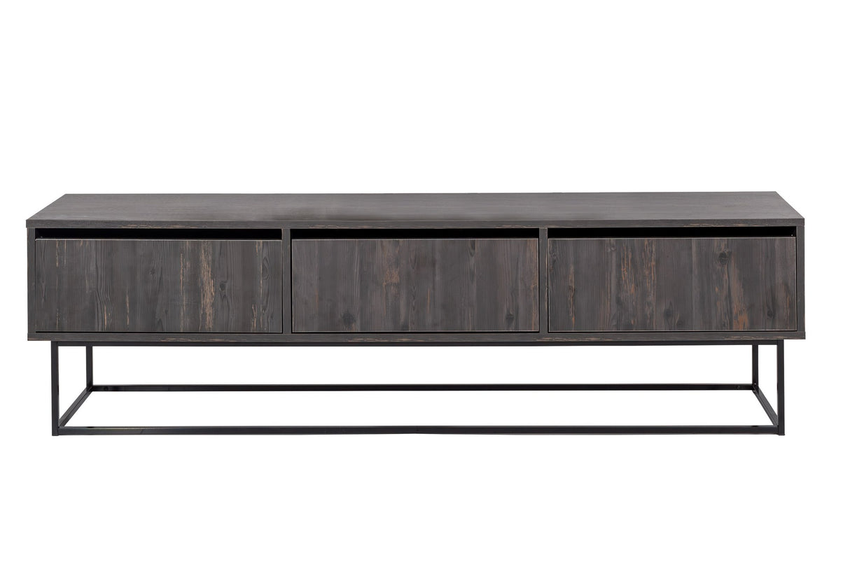 Comodă TV Kordon 180 - Rebab, Maro închis - Negru, 180x40x50 cm