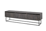 Comodă TV Kordon 180 - Rebab, Maro închis - Negru, 180x40x50 cm
