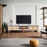 Comodă TV Kraf 180, Felt - Alb, 180x40x50 cm