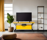 Comodă TV Tarz, Diverse culori, Diverse dimensiuni - Galben - Negru - 125x35x54 cm | SKU: 854KLN3081 | Comodă TV Tarz, varianta Galben - Negru - 125x35x54 cm, produs pentru amenajarea locuinței, disponibil online în România la CasaMob
