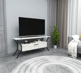 Comodă TV Tarz - Crystal, Gri - Negru, 124x35x54 cm