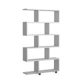 Biblioteca Grindstone cu 6 Rafturi, Alb, 90 x 156 x 20 cm