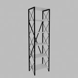 Bibliotecă Suadiye, Diverse culori, 50x30x180 cm - Alb - Negru | SKU: 854KLN3614 | Bibliotecă Suadiye, 50x30x180 cm, varianta Alb - Negru, produs pentru amenajarea locuinței, disponibil online în România la CasaMob