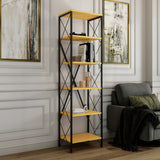 Bibliotecă Suadiye, Diverse culori, 50x30x180 cm - Galben - Negru | SKU: 854KLN3615 | Bibliotecă Suadiye, 50x30x180 cm, varianta Galben - Negru, produs pentru amenajarea locuinței, disponibil online în România la CasaMob