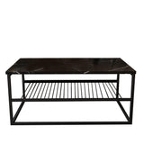 Masuta de cafea Melike, Stejar - Alb - Negru, 95 x 43 x 55 cm - Negru, SKU 854KLN4304