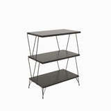 Masuta Cafea Lateral Lazandos, Alb - Gri - Stejar, 46x30x76 cm - Gri, SKU 854KLN4319