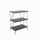 Masuta Cafea Lateral Lazandos, Alb - Gri - Stejar, 46x30x76 cm - Gri, SKU 854KLN4319
