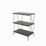 Masuta Cafea Lateral Lazandos, Alb - Gri - Stejar, 46x30x76 cm - Gri, SKU 854KLN4319