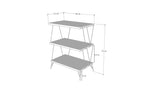 Masuta Cafea Lateral Lazandos, Alb - Gri - Stejar, 46x30x76 cm - Alb, SKU 854KLN4319
