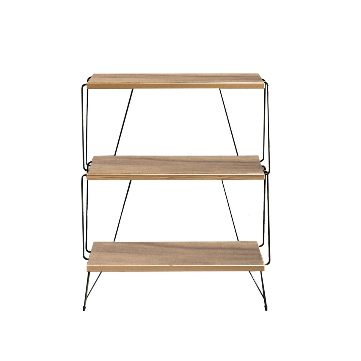 Masuta Cafea Lateral Lazandos, Alb - Gri - Stejar, 46x30x76 cm - Stejar, SKU 854KLN4319