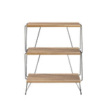 Masuta Cafea Lateral Lazandos, Alb - Gri - Stejar, 46x30x76 cm - Stejar, SKU 854KLN4319