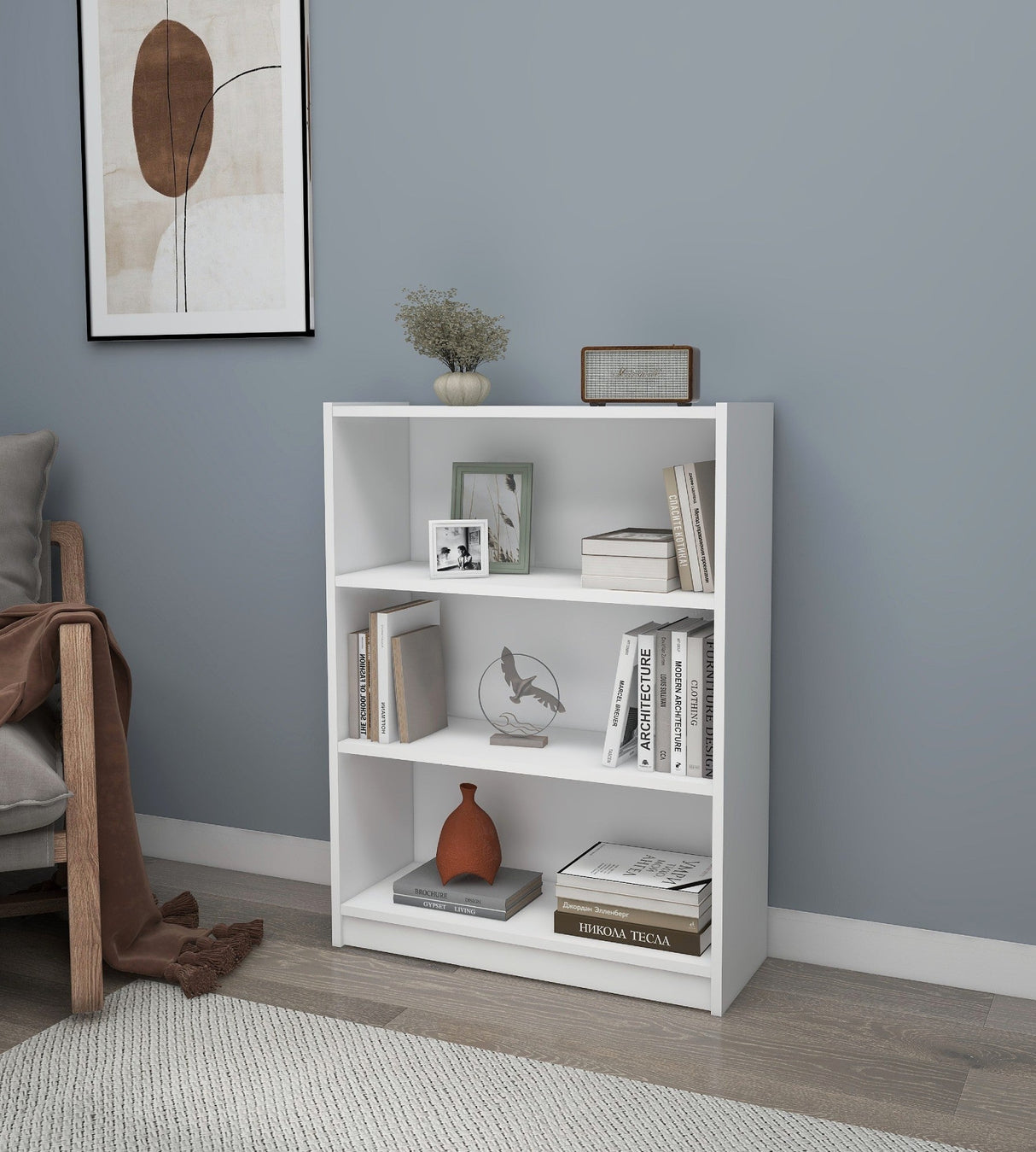 Bibliotecă Holiday, Diverse culori, 80x28x106 cm - Alb | SKU: 854KLN4702 | Bibliotecă Holiday, 80x28x106 cm, varianta Alb, produs pentru amenajarea locuinței, disponibil online în România la CasaMob