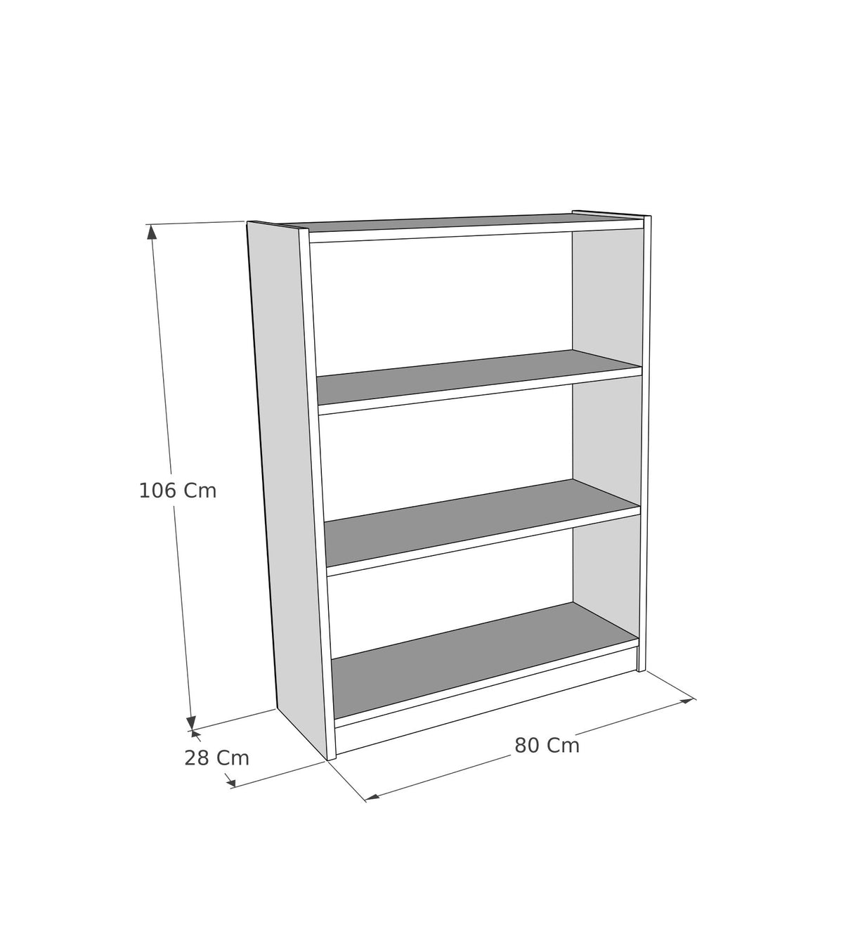 Bibliotecă Holiday, Diverse culori, 80x28x106 cm - Hitit | SKU: 854KLN4703 | Bibliotecă Holiday, 80x28x106 cm, varianta Hitit, produs pentru amenajarea locuinței, disponibil online în România la CasaMob