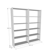 Bibliotecă Bigs, Diverse culori, 160x28x180 cm - Alb | SKU: 854KLN4705 | Bibliotecă Bigs, 160x28x180 cm, varianta Alb, produs pentru amenajarea locuinței, disponibil online în România la CasaMob
