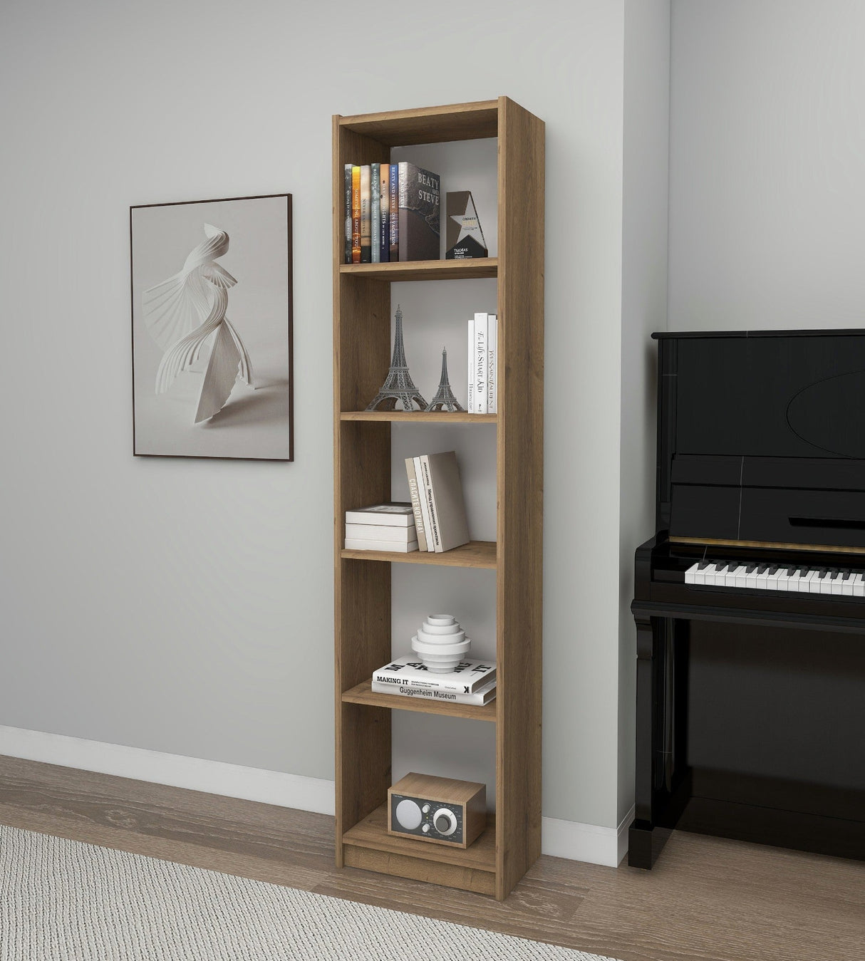 Bibliotecă Fulya, Diverse culori, 40x28x180 cm - Hitit | SKU: 854KLN4709 | Bibliotecă Fulya, 40x28x180 cm, varianta Hitit, produs pentru amenajarea locuinței, disponibil online în România la CasaMob