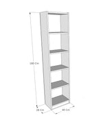 Bibliotecă Fulya, Diverse culori, 40x28x180 cm - Hitit | SKU: 854KLN4709 | Bibliotecă Fulya, 40x28x180 cm, varianta Hitit, produs pentru amenajarea locuinței, disponibil online în România la CasaMob