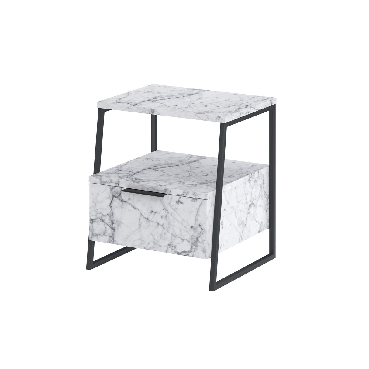 Noptieră Pal, Carrara marble, 45x40x50 cm