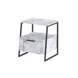 Noptieră Pal, Carrara marble, 45x40x50 cm