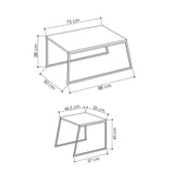 Măsuță de cafea Pal Orta Sehpa, Diverse culori, 88x50x38 cm - Antracit - Negru | SKU: 855DTE2914 | Măsuță de cafea Pal Orta Sehpa, 88x50x38 cm, varianta Antracit - Negru, produs pentru amenajarea locuinței, disponibil online în România la CasaMob