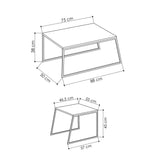 Măsuță de cafea Pal Orta Sehpa, Diverse culori, 88x50x38 cm - Stejar - Negru | SKU: 855DTE2917 | Măsuță de cafea Pal Orta Sehpa, 88x50x38 cm, varianta Stejar - Negru, produs pentru amenajarea locuinței, disponibil online în România la CasaMob
