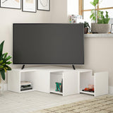 Comoda Tv Trepte cu sertare ascunse , Alb, 90 x 32 x 92 cm