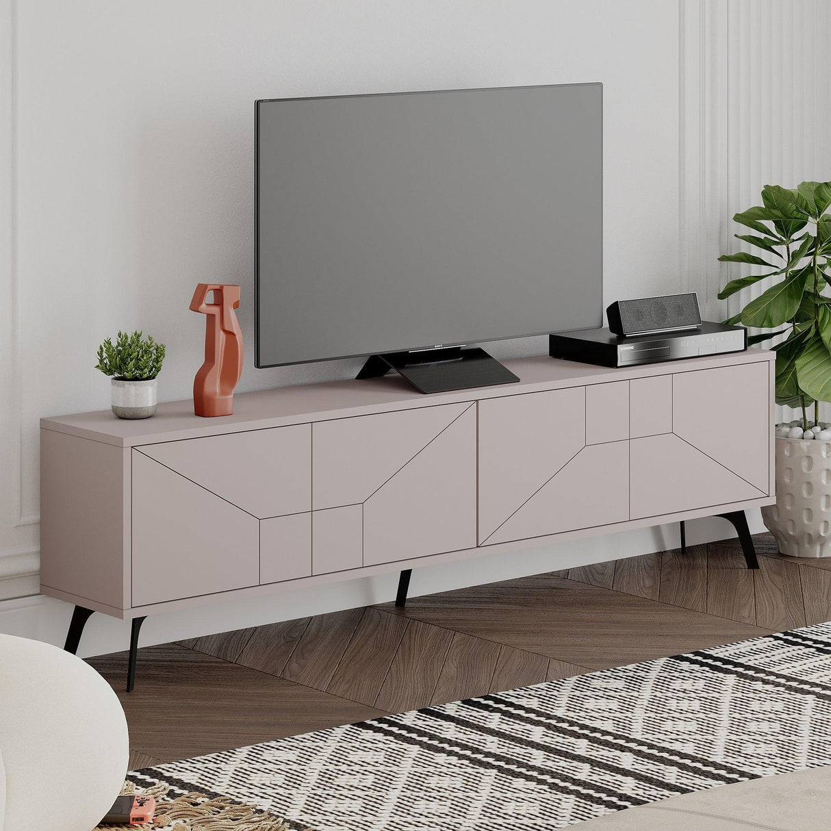 Comodă TV Dune, Diverse culori, 180x30x50 cm - Moca deschis | SKU: 855DTE3096 | Comodă TV Dune, 180x30x50 cm, varianta Moca deschis, produs pentru amenajarea locuinței, disponibil online în România la CasaMob