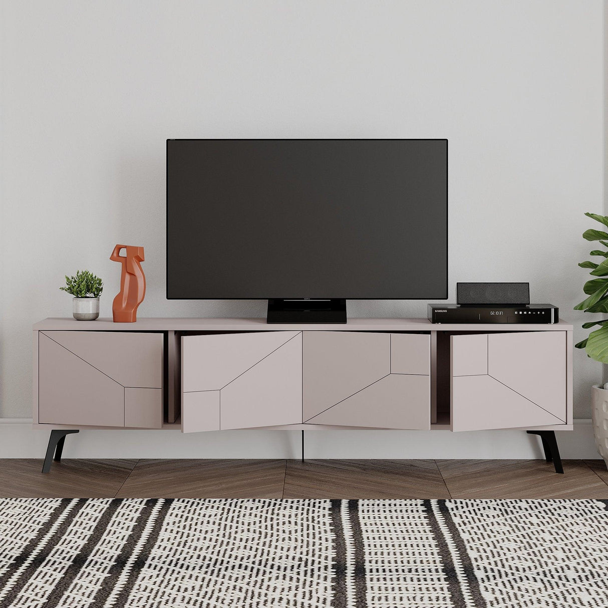 Comodă TV Dune, Diverse culori, 180x30x50 cm - Moca deschis | SKU: 855DTE3096 | Comodă TV Dune, 180x30x50 cm, varianta Moca deschis, produs pentru amenajarea locuinței, disponibil online în România la CasaMob