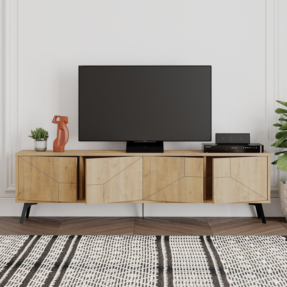 Comodă TV Dune, Diverse culori, 180x30x50 cm - Moca deschis | SKU: 855DTE3096 | Comodă TV Dune, 180x30x50 cm, varianta Moca deschis, produs pentru amenajarea locuinței, disponibil online în România la CasaMob