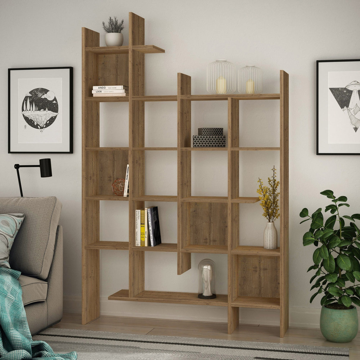 Bibliotecă Manco, Diverse culori, 122x26x188 cm - Hitit | SKU: 855DTE3697 | Bibliotecă Manco, 122x26x188 cm, varianta Hitit, produs pentru amenajarea locuinței, disponibil online în România la CasaMob