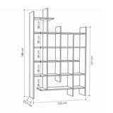 Bibliotecă Manco, Diverse culori, 122x26x188 cm - Hitit | SKU: 855DTE3697 | Bibliotecă Manco, 122x26x188 cm, varianta Hitit, produs pentru amenajarea locuinței, disponibil online în România la CasaMob