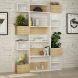 Biblioteca Mete Gunes 5 Rafturi, 120x27x171 cm - Stejar, SKU 855DTE3720