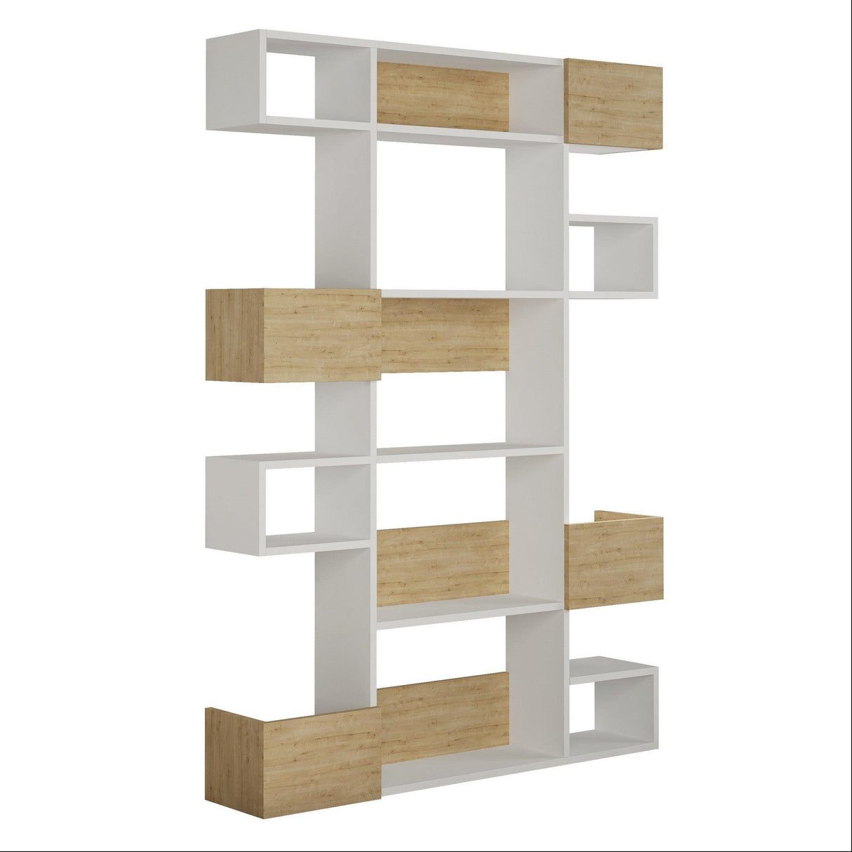Biblioteca Mete Gunes 5 Rafturi, 120x27x171 cm - Stejar, SKU 855DTE3720