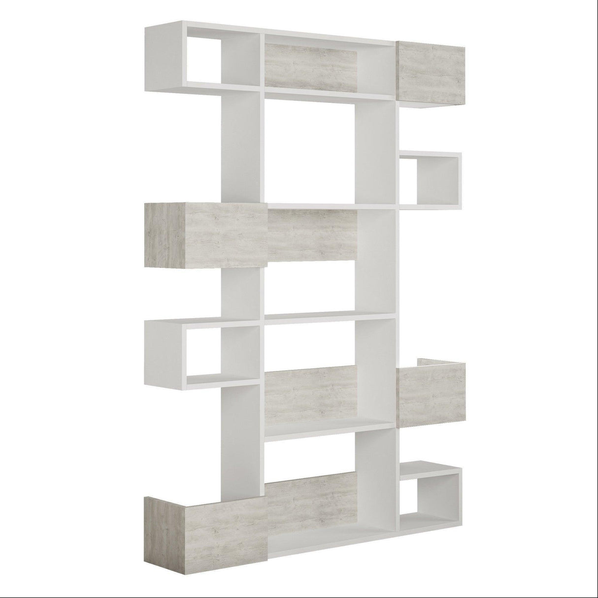 Biblioteca Mete Gunes 5 Rafturi, 120x27x171 cm - Alb, SKU 855DTE3720