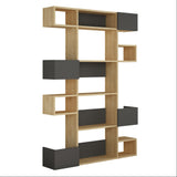 Bibliotecă Niho, Stejar - Antracit, 120x27x171 cm