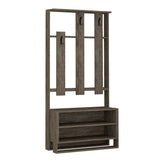 Cuier cu pantofar Chester cu rafturi, 90 x 180 x 36 cm - Maro, SKU 855DTE4015