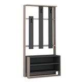 Cuier cu pantofar Chester cu rafturi, 90 x 180 x 36 cm - Antracit, SKU 855DTE4015