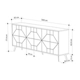 Consola Dune  Living cu 6 Usi 184 x 78 x 35 cm - Bej, SKU 855DTE4232