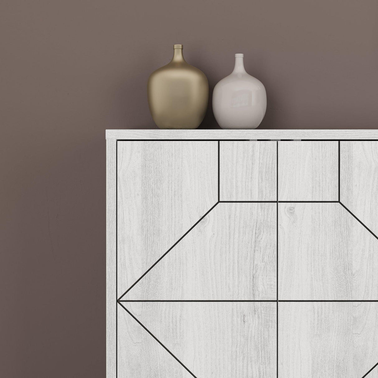 Consola Dune  Living cu 6 Usi 184 x 78 x 35 cm - Alb, SKU 855DTE4232