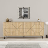 Consola Dune  Living cu 6 Usi 184 x 78 x 35 cm - Stejar, SKU 855DTE4232