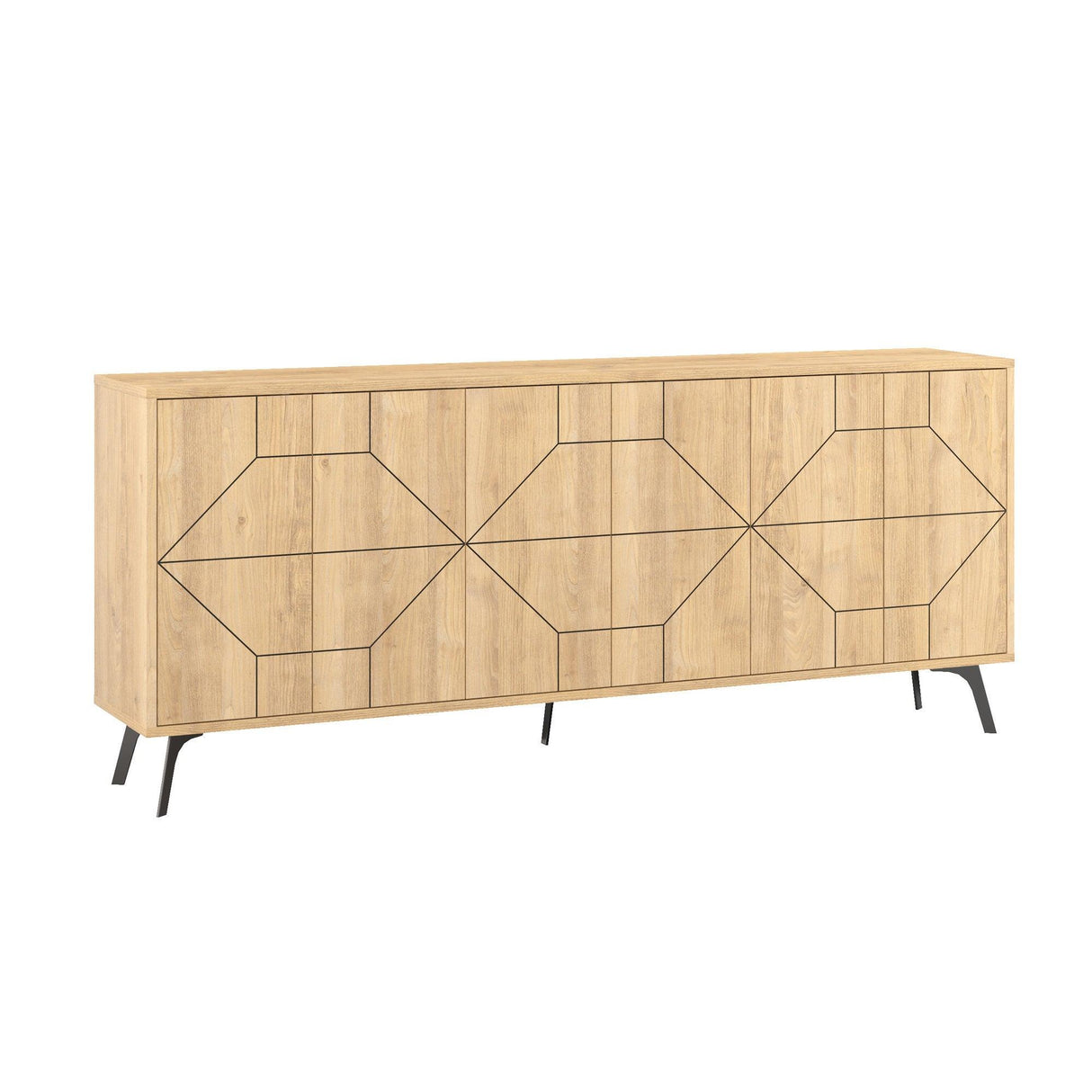 Consola Dune  Living cu 6 Usi 184 x 78 x 35 cm - Stejar, SKU 855DTE4232