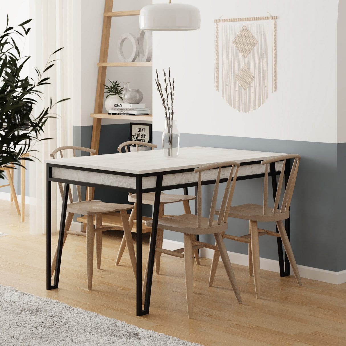 Masă dining extensibilă Pal, Diverse culori, 132x80x76 cm - Alb | SKU: 855DTE4602 | Masă dining extensibilă Pal, 132x80x76 cm, varianta Alb, produs pentru amenajarea locuinței, disponibil online în România la CasaMob