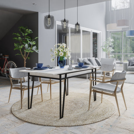 Masă dining extensibilă Pal, Diverse culori, 132x80x76 cm