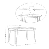 Masă dining extensibilă Pal, Diverse culori, 132x80x76 cm - Stejar | SKU: 855DTE4604 | Masă dining extensibilă Pal, 132x80x76 cm, varianta Stejar, produs pentru amenajarea locuinței, disponibil online în România la CasaMob