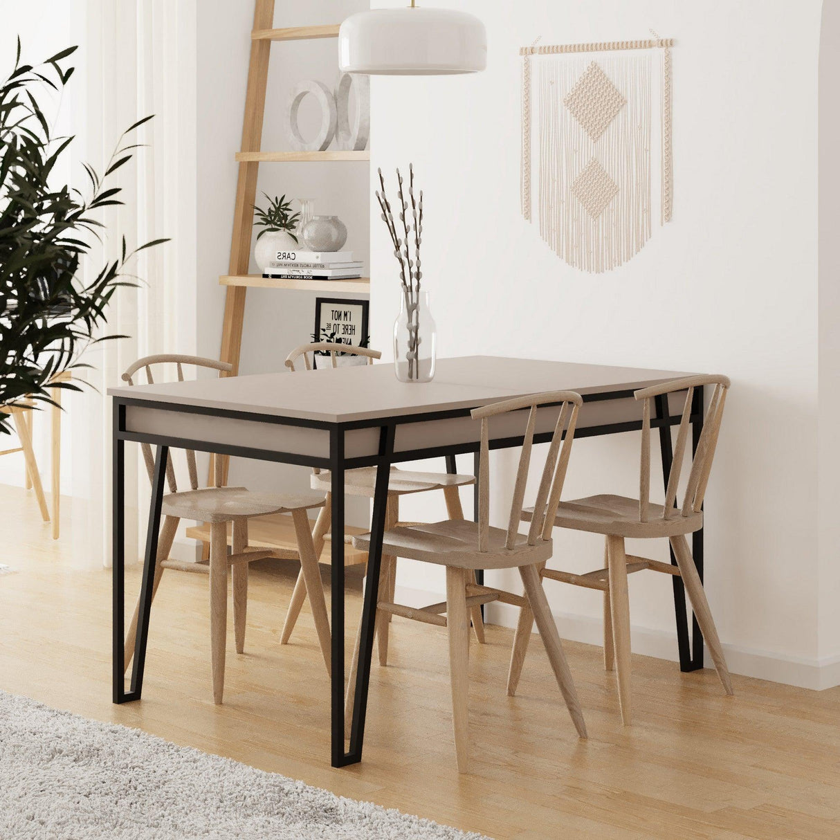Masă dining extensibilă Pal, Diverse culori, 132x80x76 cm - Maro deschis | SKU: 855DTE4605 | Masă dining extensibilă Pal, 132x80x76 cm, varianta Maro deschis, produs pentru amenajarea locuinței, disponibil online în România la CasaMob