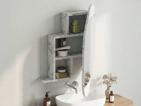 Dulap de baie Cloud Storage Bathroom Wall Mirror, Diverse culori, 60x13x75 cm