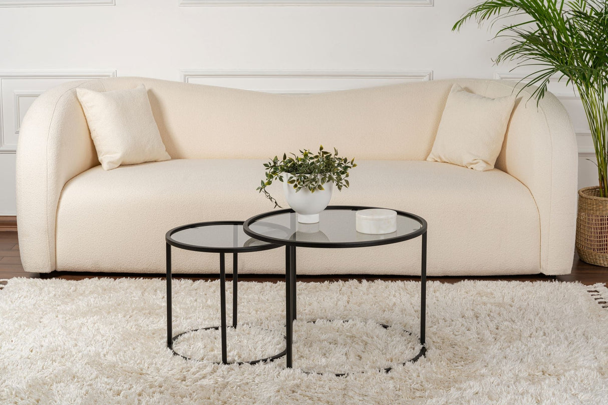 Măsuță de cafea Aurum - 60, 42, Diverse culori, Diverse dimensiuni - Negru - Gri - 42x42x39 cm | SKU: 857NRD1108 | Măsuță de cafea Aurum - 60, 42, varianta Negru - Gri - 42x42x39 cm, produs pentru amenajarea locuinței, disponibil online în România la CasaMob